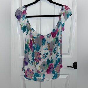 Off shoulder floral top